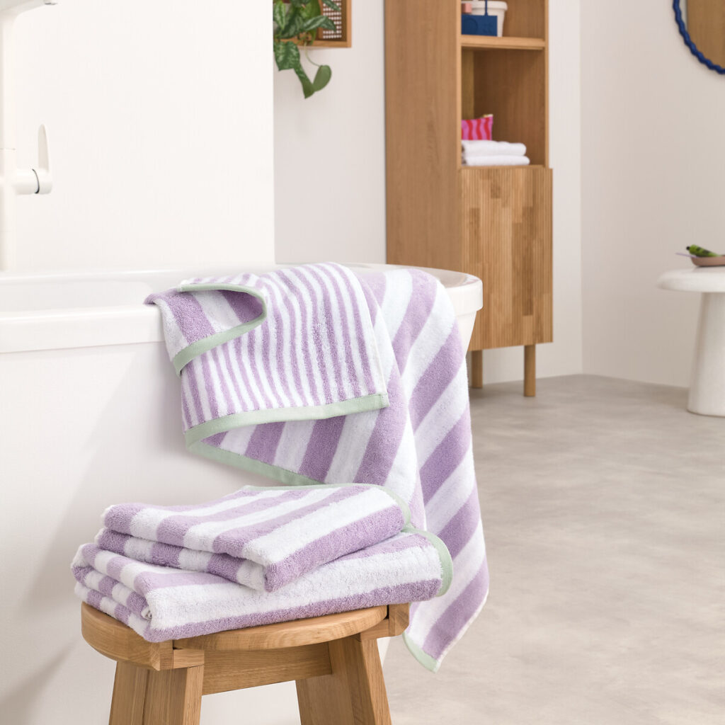 drap bain lilas