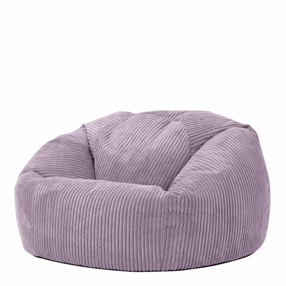 pouf velours cotele violet lavande