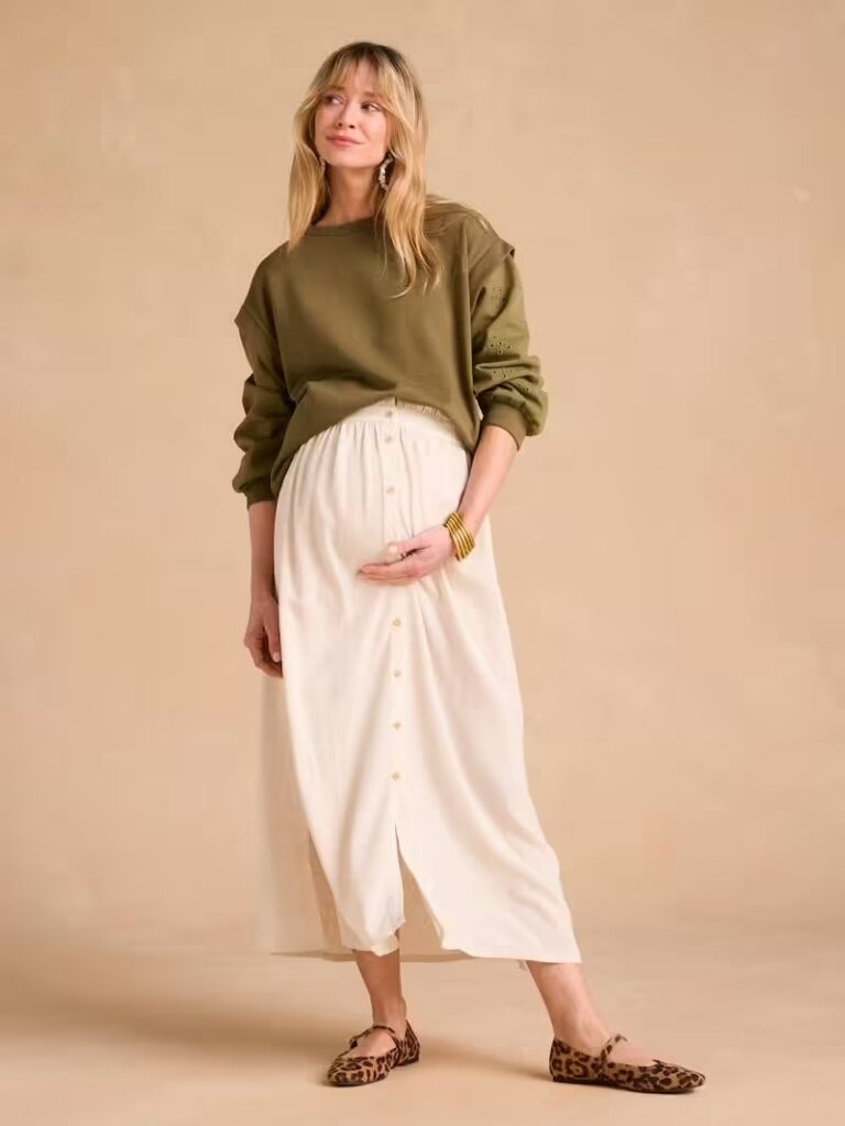 sweat grossesse bi matiere manches ajourees envie de fraise