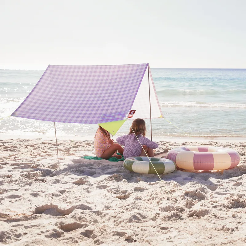 tente de plage miasun vichy lilas fatboy madeindesign original