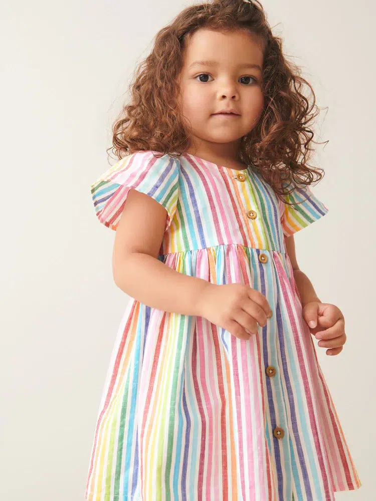 mode enfant ete ROBE ARC EN CIEL