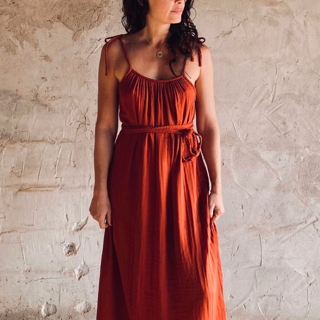 robe longue gaze coton femme