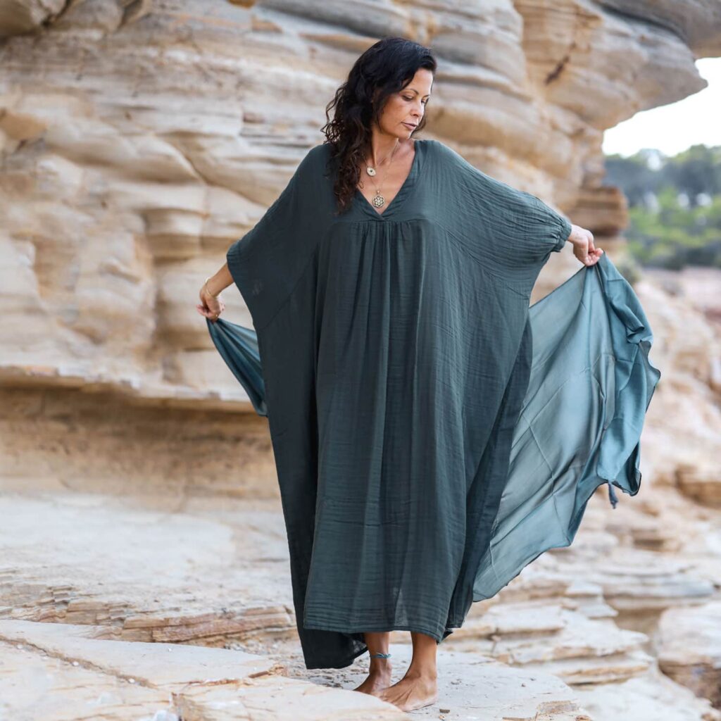 robe longue gaze coton femme