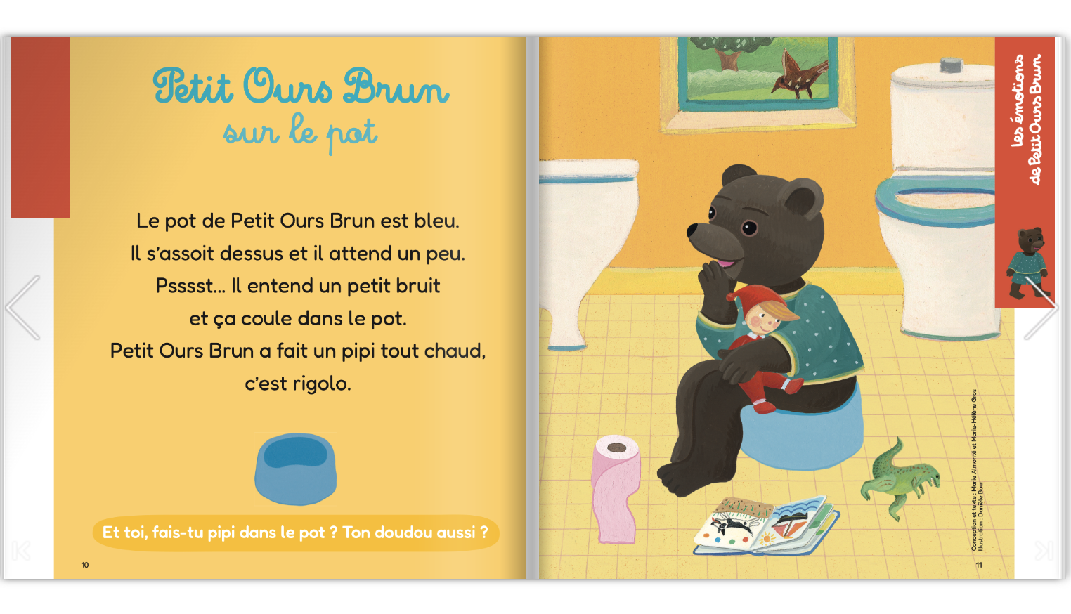 petit ours brun sur le pot