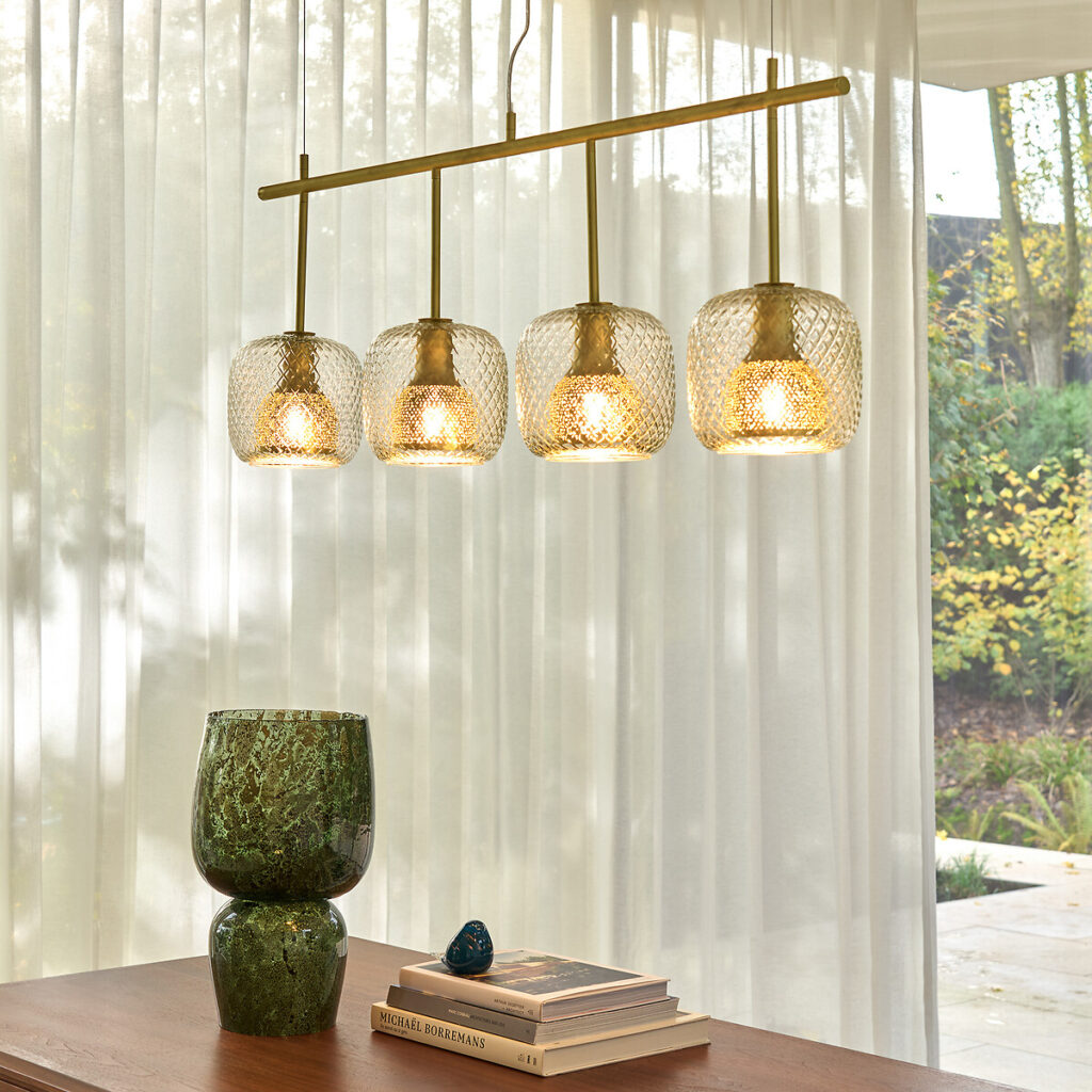 suspension globe verre laiton vintage