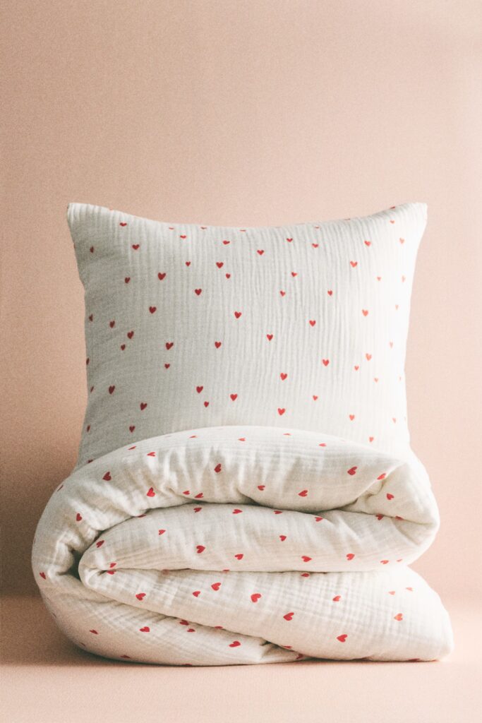 parure couette coeur enfant