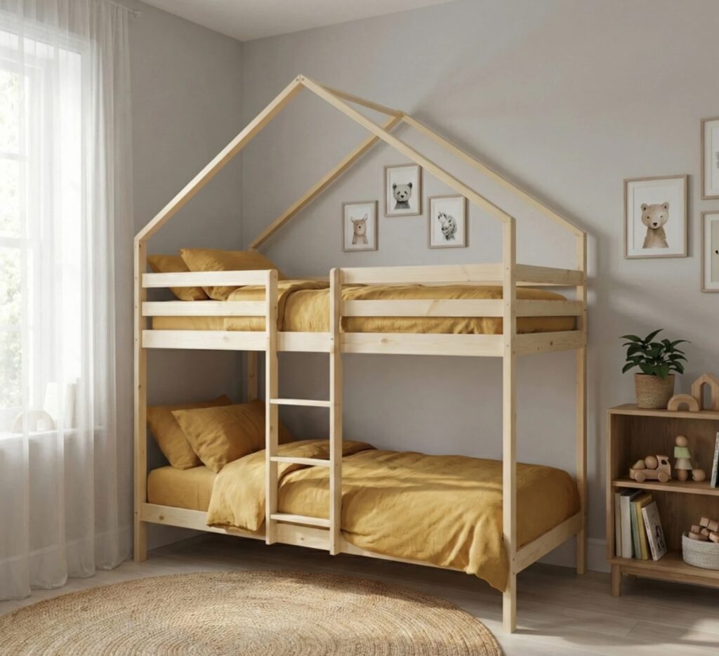 lit enfant superpose cabane x cm pin naturel roya marron pbl hd copie