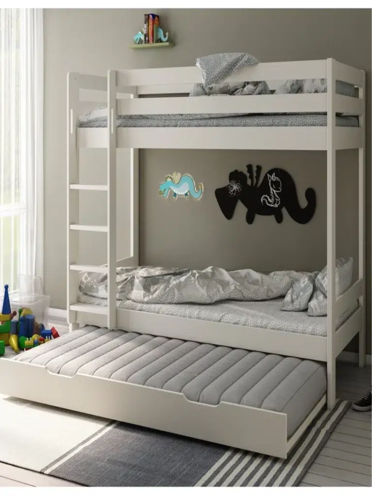lit superpose avec lit gigogne pin massif basile blanc ets hd
